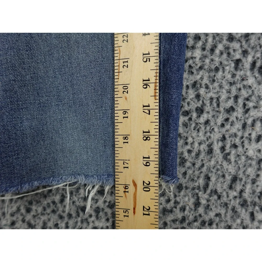 Levi's 511 Slim Fit Denim Shorts Mens 32 Blue Medium Wash Raw Hem Cut Off